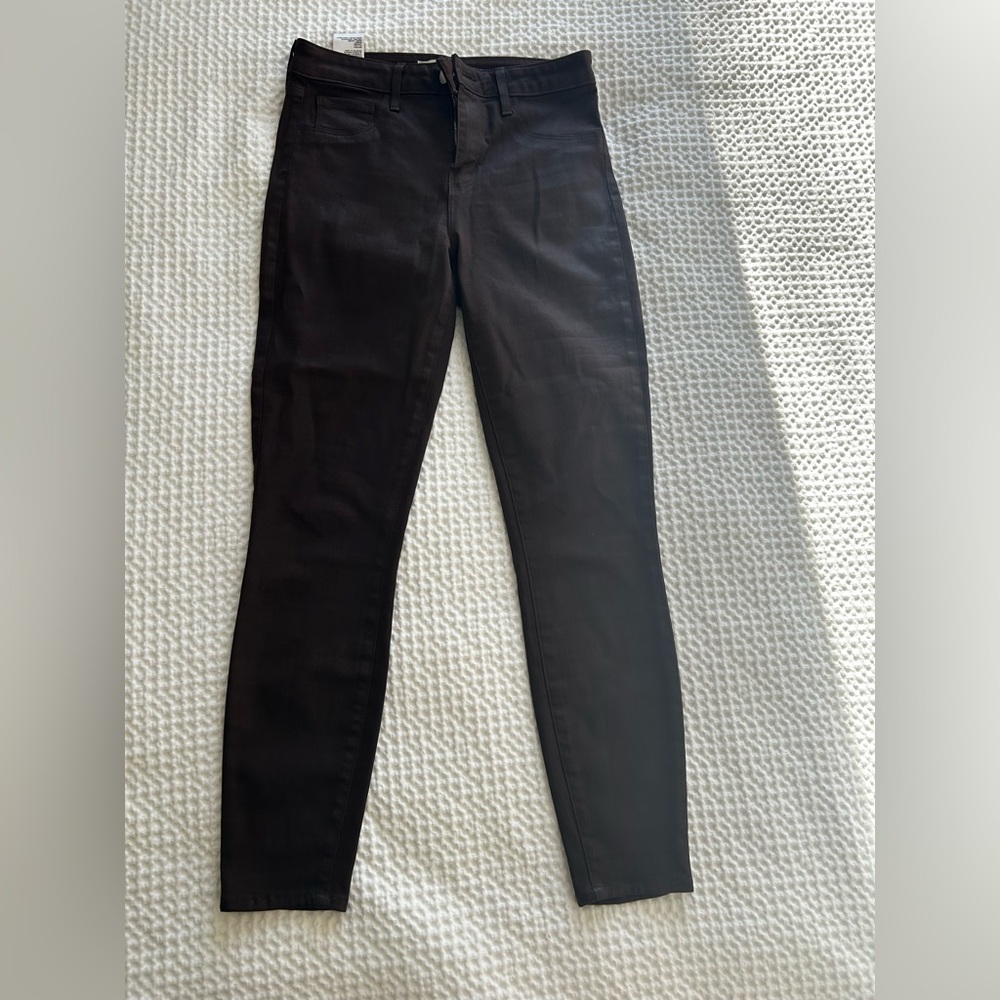 L’Agence Brown Leather-like Skinny Pants - Size 26